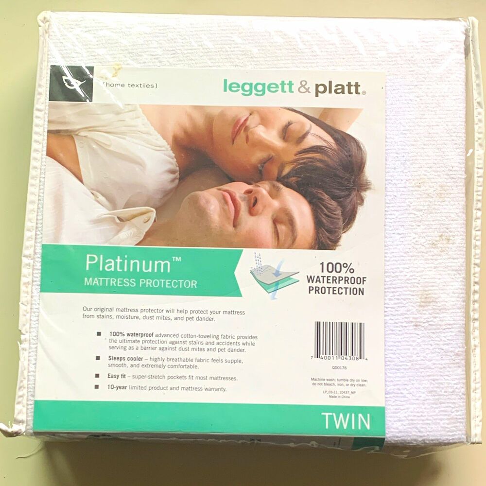 Leggett & Platt Platinum Twin Mattress Protector White Waterproof Breathable
